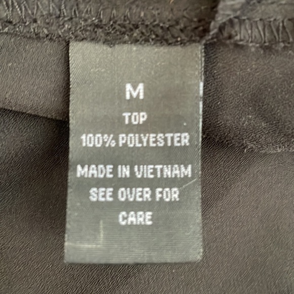 BCX Black Chiffon Cold Shoulder Poncho Top - Picture 6 of 6